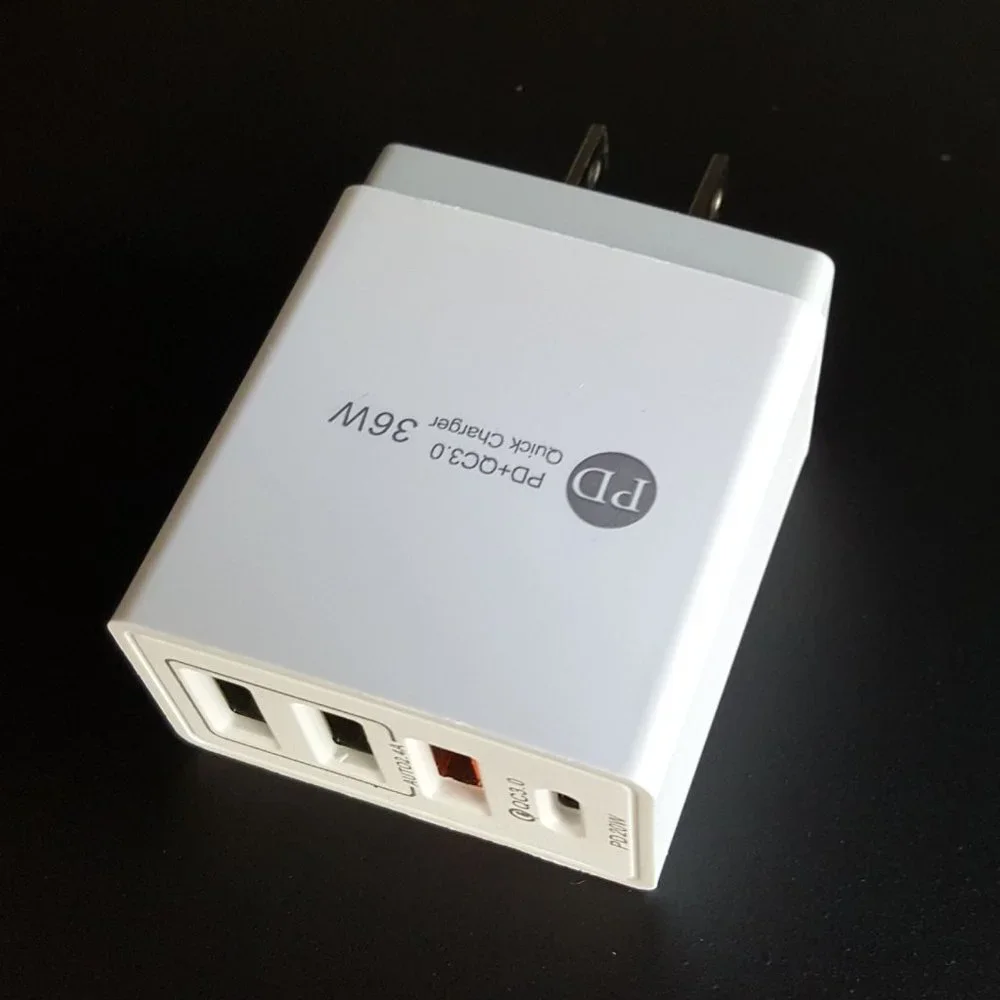4 Port Fast PD Wall Charger Type C Port and USB A Ports QC 3.0 Quick Charge